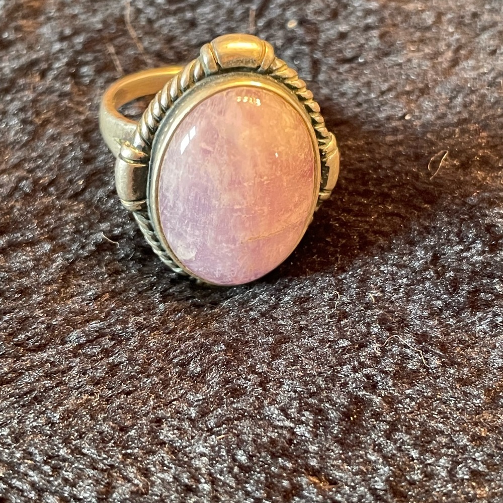 Sterling silver and amethyst ring size 8